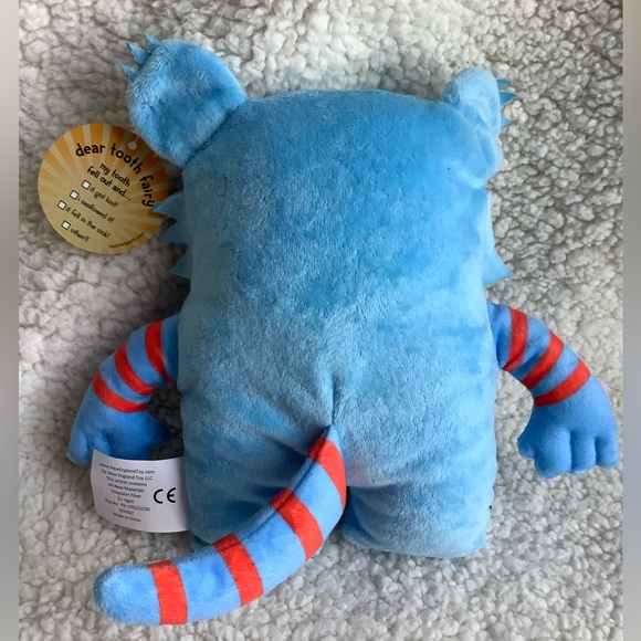 The Tooth Brigade Blue Monster Tooth Fairy Pillow w Pocket Plush Stuffed Animal - Picture 10 of 13